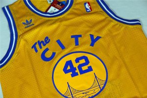 Maillot De Basket Golden State Warriors Nate Thurmond 42 City Jaune